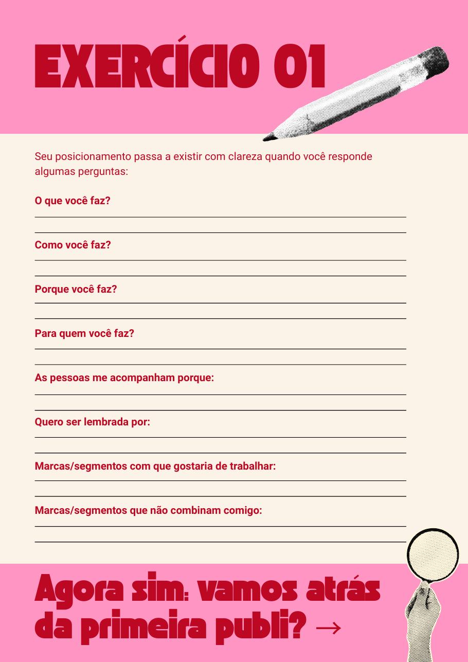Página de exercício de posicionamento do ebook